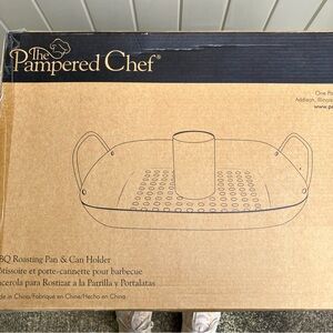 Pampered Chef BBQ Roasting Pan and Can Holder